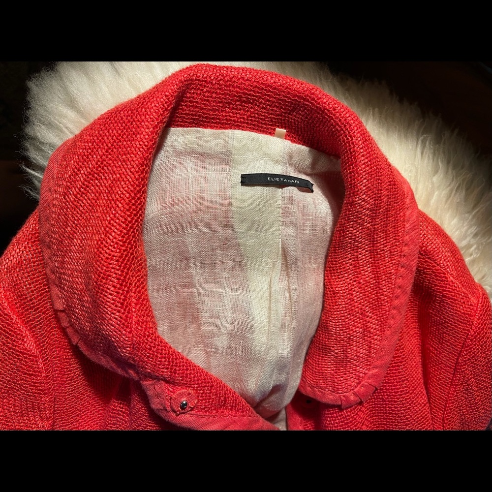 Elie Tahari A line stunning dress blazer LINEN